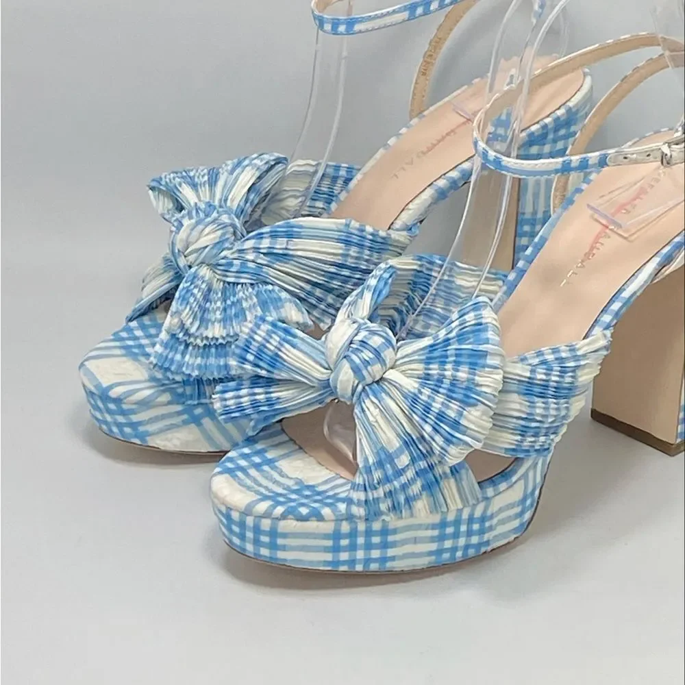 Loeffler Randall Natalia Knotted Platform Sandals size 8.5
